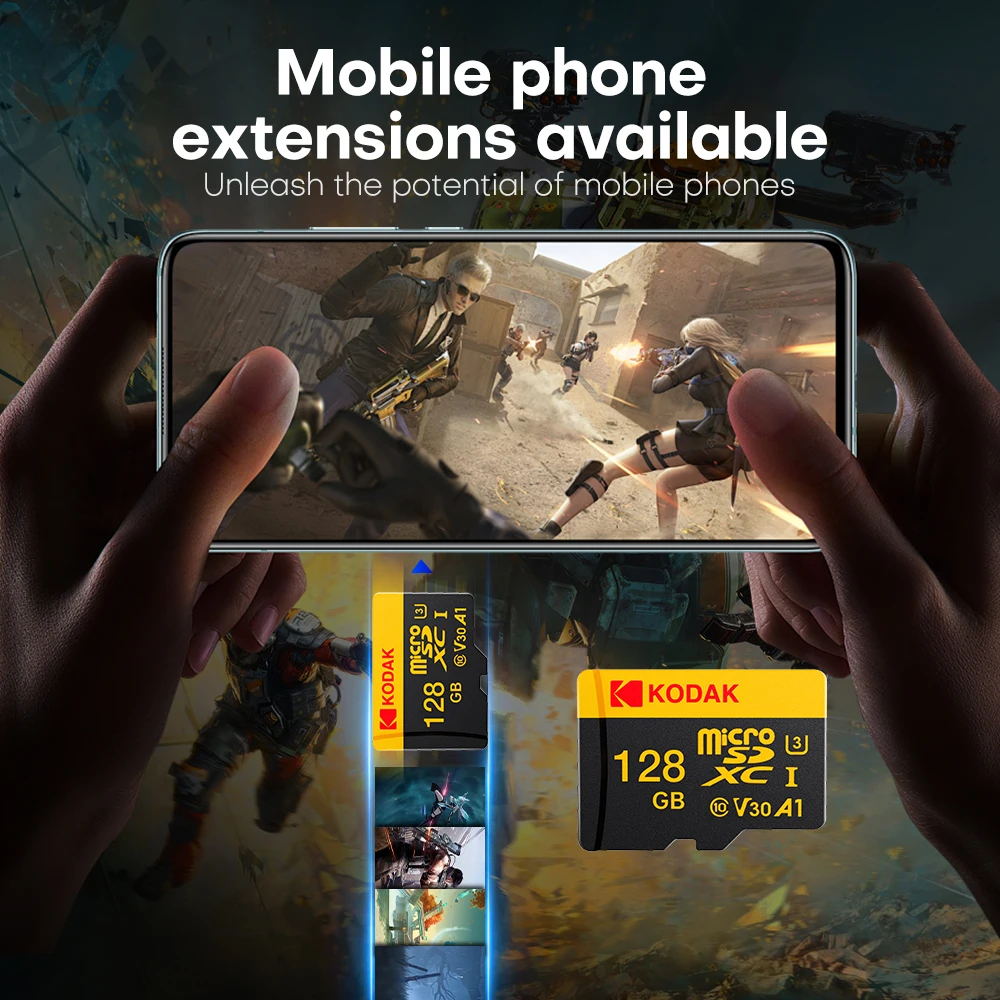 Tarjeta KODAK Ultra MicroSD 128GB Clase 10 TF Tarjeta de memoria flash Mini tarjeta SD para teléfono inteligente/cámara - imagen 4