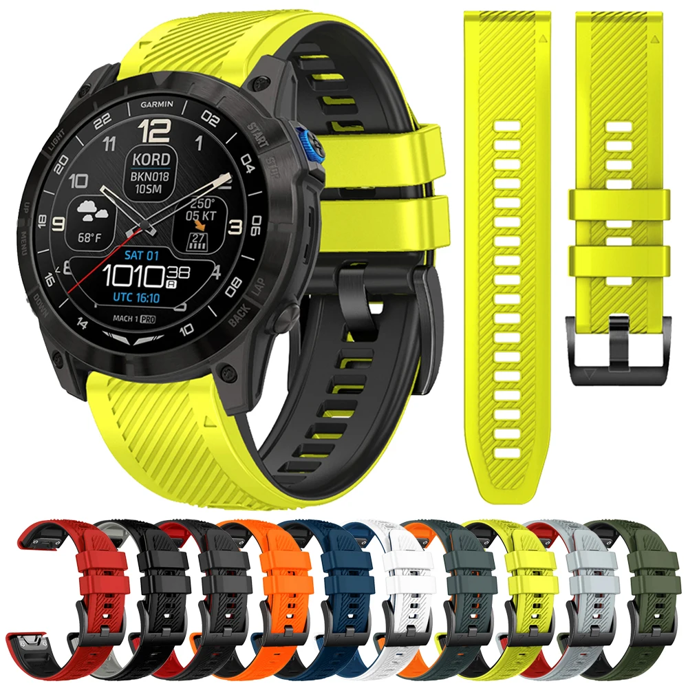 Correa de silicona QuickFit de 22mm y 26mm para reloj Garmin Fenix 7X 7 6 6X 5 5X Plus/Epix Pro Gen 2 47mm 51mm/pulsera MARQ - imagen 2