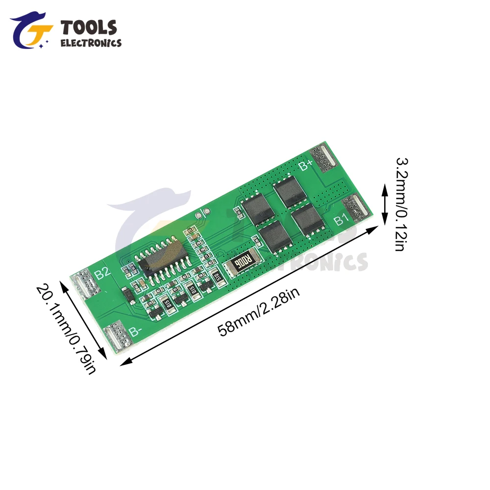 Placa de protección de batería de litio 3S 12,6 V 15A 18650 protección de equilibrio de carga y sobrecarga/descarga para paquete de batería de iones de litio - imagen 4