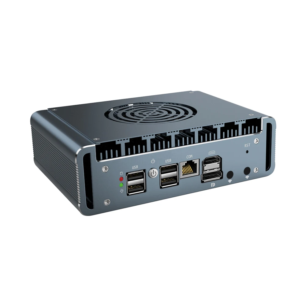 Ventilador Mini PC 6 * i226-V 2,5G LAN intel Alder Lake-N150 13620H 1265U 2 * HDMI pfSense ordenador COM DDR5 cortafuegos enrutador suave Sever PC - imagen 2