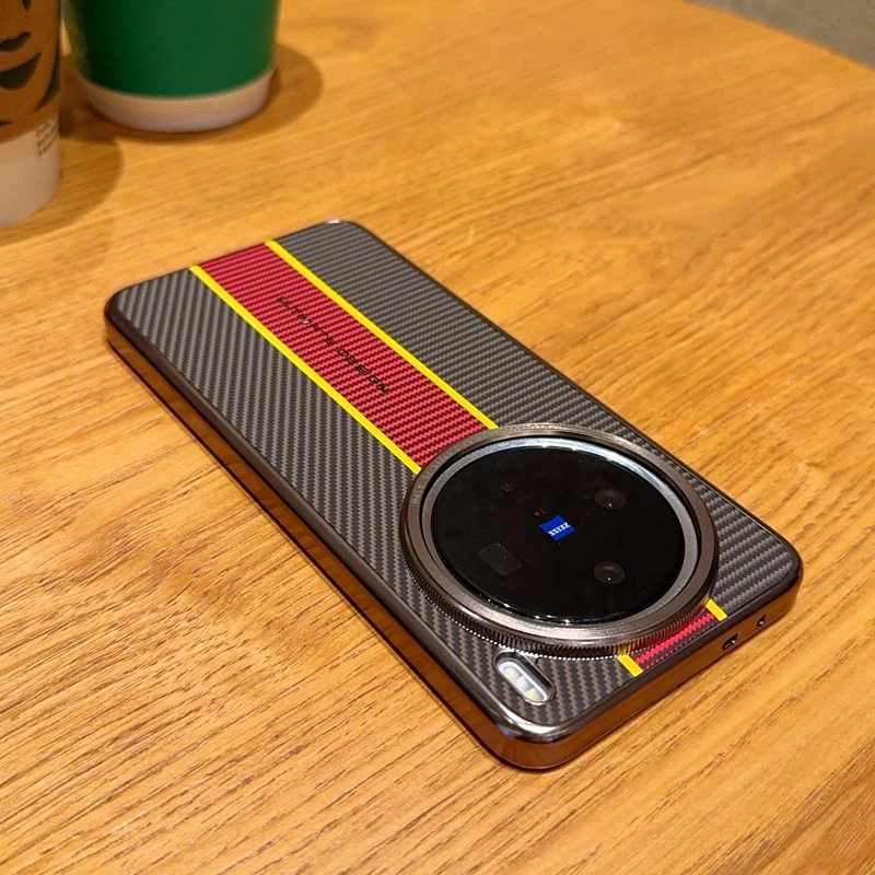 Para VIVO X200 Pro funda de lujo dura con diseño de fibra de carbono funda protectora trasera para VIVO X200 Pro Mini funda completa para teléfono - imagen 5