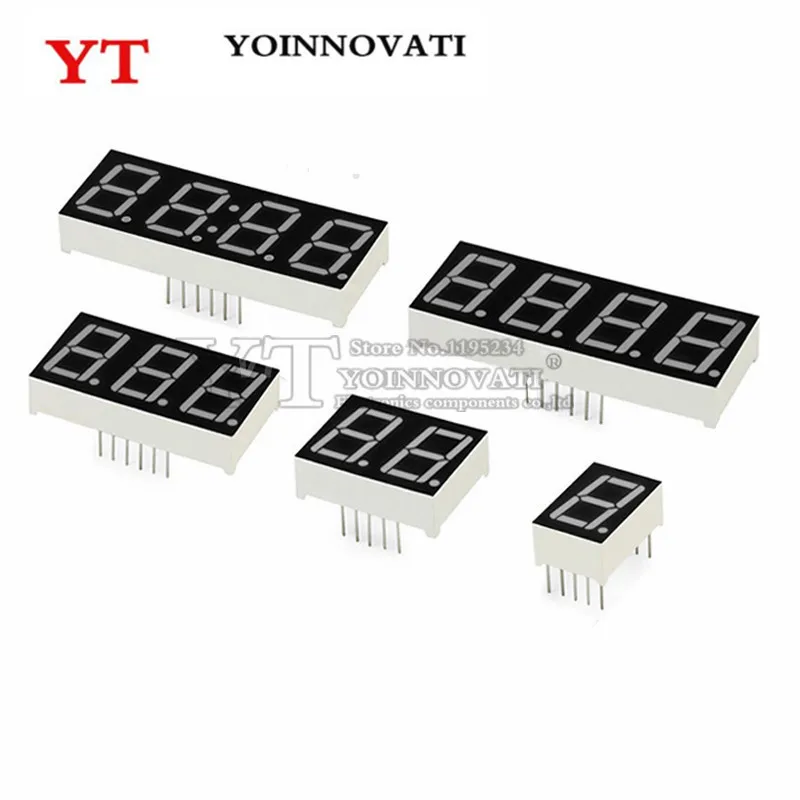 Tubo Digital LED de 5 piezas, pantalla de 0,56 pulgadas, color rojo, 1bit, 2Bit, 3bit, 4 bits, ánodo común/cátodo común, 0,56 ", 7 segmentos - imagen 2