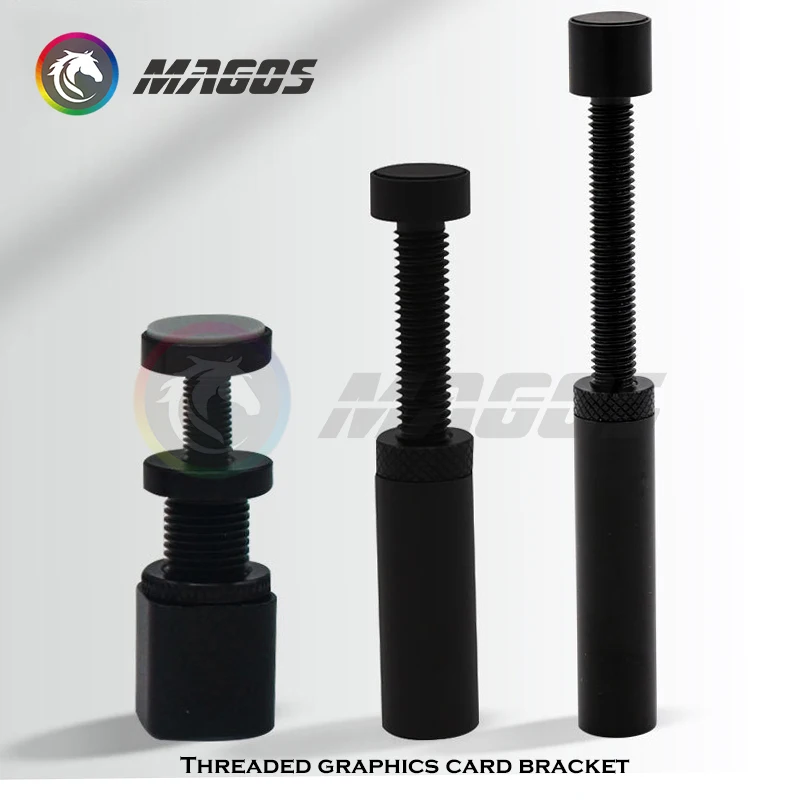 ITX-caja pequeña para GPU, soporte Anti-flexión, marco de soporte Jack, totalmente de aluminio, base magnética de Metal - imagen 2