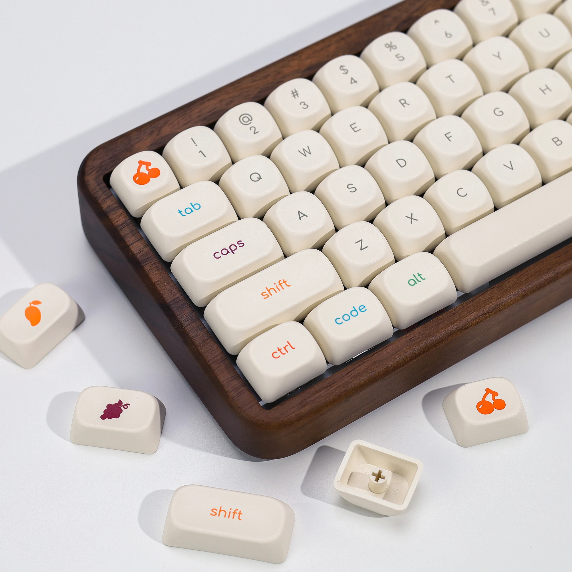 KBDiy Froyo Keycap estilo minimalista KOA perfil Alice Split Space PBT ISO teclas para 60 Wooting Teclado mecánico Gaming Aula - imagen 3