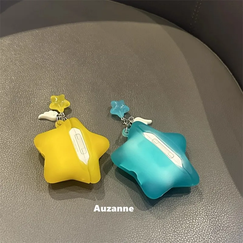 Funda para auriculares con diseño de estrella, funda protectora Y2K personalizada suave y transparente para airpodspro1/23 /airpods4 - imagen 5