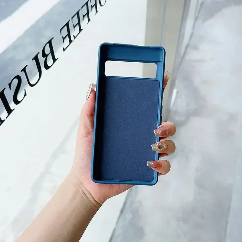 Funda de teléfono Magesafe para Google Pixel 8 8A 7 7A 6 6A 5 5A Pro flocado interno silicona carga inalámbrica magnética funda trasera suave - imagen 5