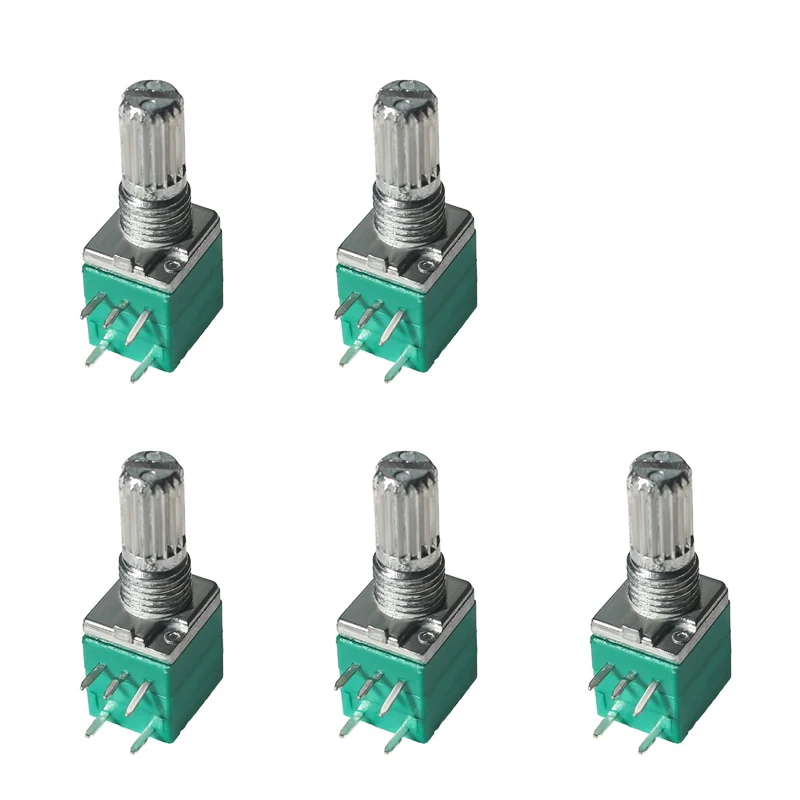 5 uds RK097G 1K 5K 10K 20K 50K 100K potenciómetro amplificador de Audio 15mm 5Pin Kit de potenciómetros de sellado - imagen 5