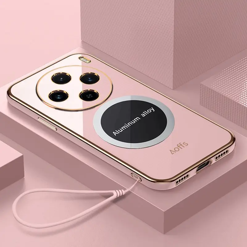 Funda para VIVO X100, X90, X80 Pro Plus, cubierta trasera protectora delgada magnética, carcasa suave chapada en TPU - imagen 5