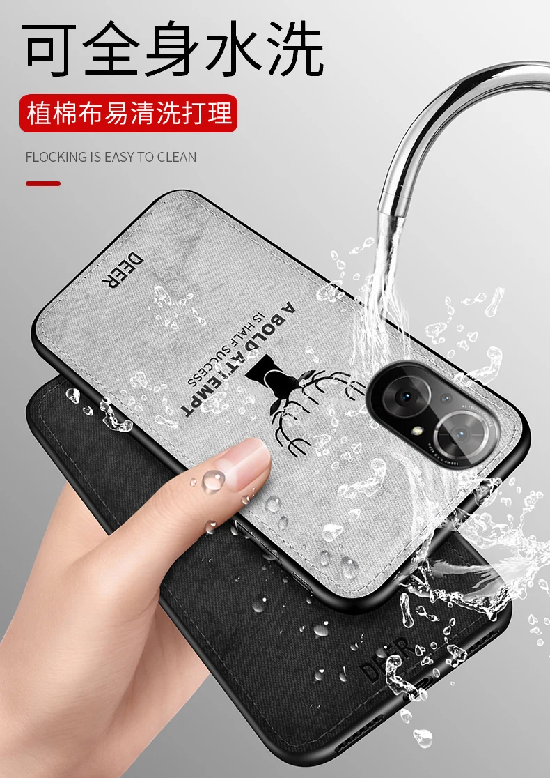 Funda de silicona suave y tela dura para Huawei Nova 9 SE, carcasa trasera protectora delgada de ciervo para huawei Nova 9 9SE Nova9 - imagen 4