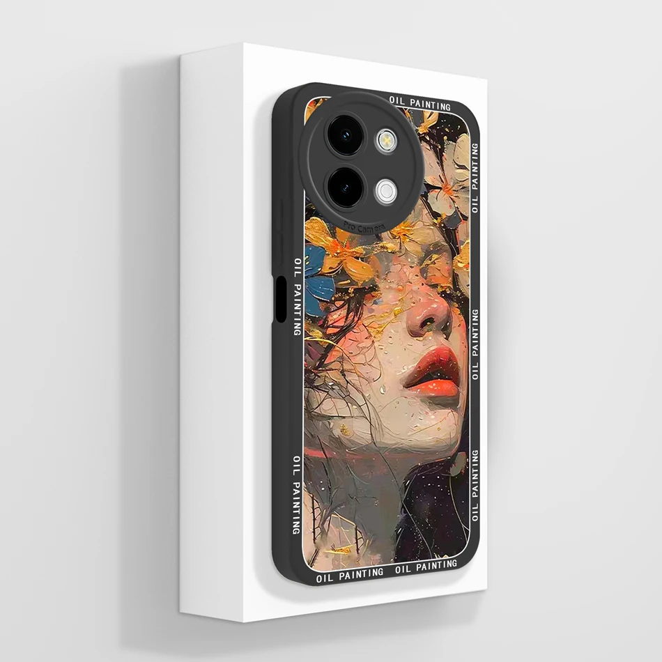 Para Vivo Y38 Y58 Y39 5G Funda de teléfono mariposa Rosa suave silicona líquida anticaída Funda para Vivo Y 38 Y 58 Y 39 Funda ligera - imagen 5