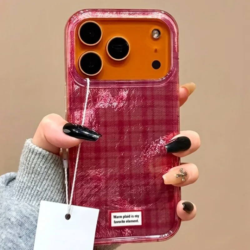 Funda de teléfono con patrón de vórtice de rejilla de bloqueo de Color creativo para iPhone 17 16 15 14 13 12 11 Pro Max XS XR X 7 8 Plus, funda de silicona - imagen 2