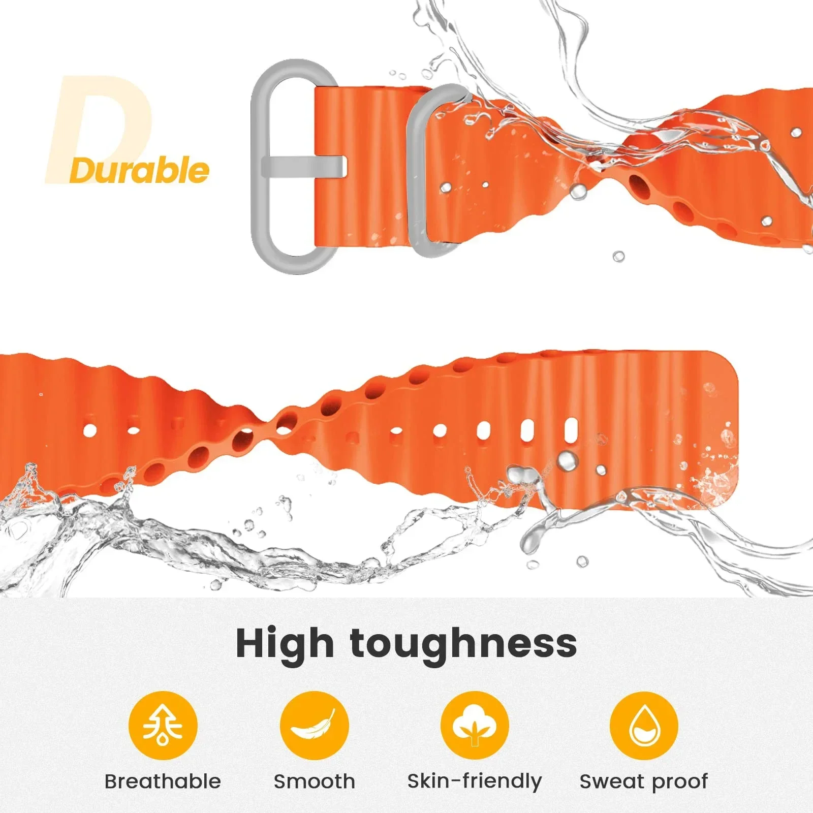 Correa de reloj oceánico de 20mm y 22mm para Garmin venu 2 Forerunner 245/255/645, Correa para reloj inteligente Venu2/SQ, pulsera Vivoactive 5/4/3 - imagen 3