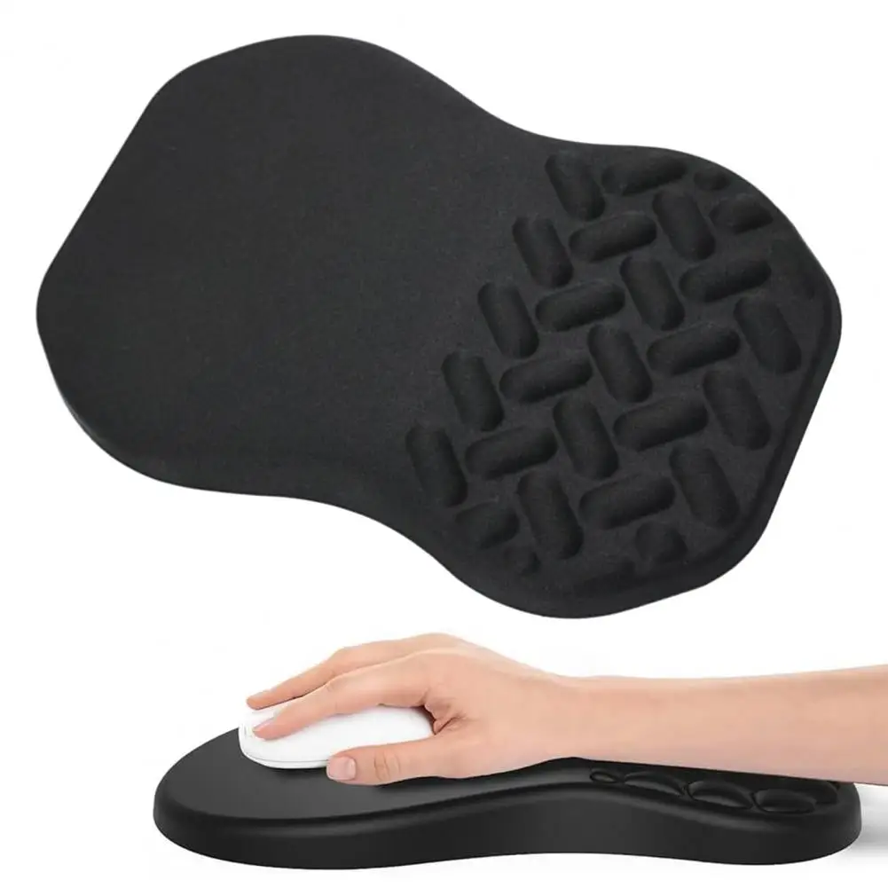 Alfombrilla de ratón de espuma viscoelástica ultragruesa, alfombrilla de ratón ergonómica elevada con soporte para muñeca para aliviar el dolor, juegos, antideslizante para mayor comodidad - imagen 4