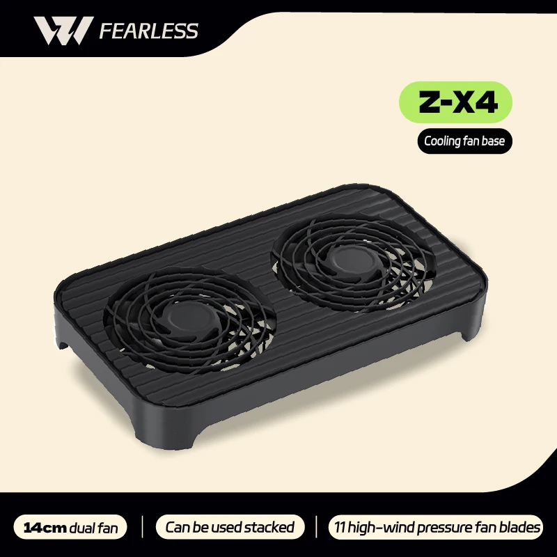 POWER TRAIN Z-X4 ventiladores duales de 14 cm apilables de bajo ruido usando enrutador/chasis en miniatura Base de radiador interfaz USB 65,8 CFM/18dBA