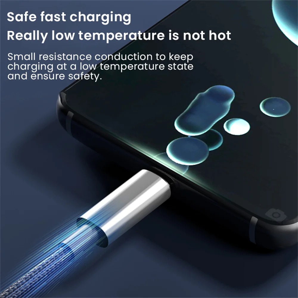 Cable de carga rápida tipo C a tipo C para Samsung, Huawei, Xiaomi, Macbook, iPad, pantalla Digital PD de 100W, 6A, 66W - imagen 4