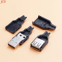 Conector USB-A Macho a Hembra de Pines – Plástico Negro para Cable