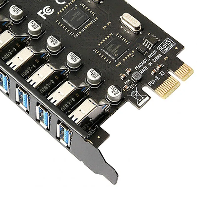 Tarjeta de extensión PCIE a USB3.0, adaptador de conversión de 5Gbps, 7 puertos PCI-E, tarjeta de conversión de PC para ordenador de escritorio, sin necesidad de fuente de alimentación extenal - imagen 5