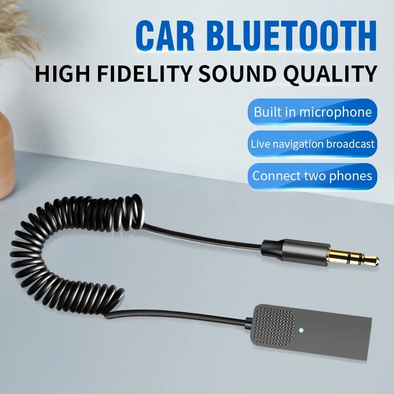 Nuevo Adaptador auxiliar Bluetooth 5,4 para coche USB a 3,5mm estéreo Hifi música receptor de Audio inalámbrico Dongle manos libres para transmisión BT de coche - imagen 3