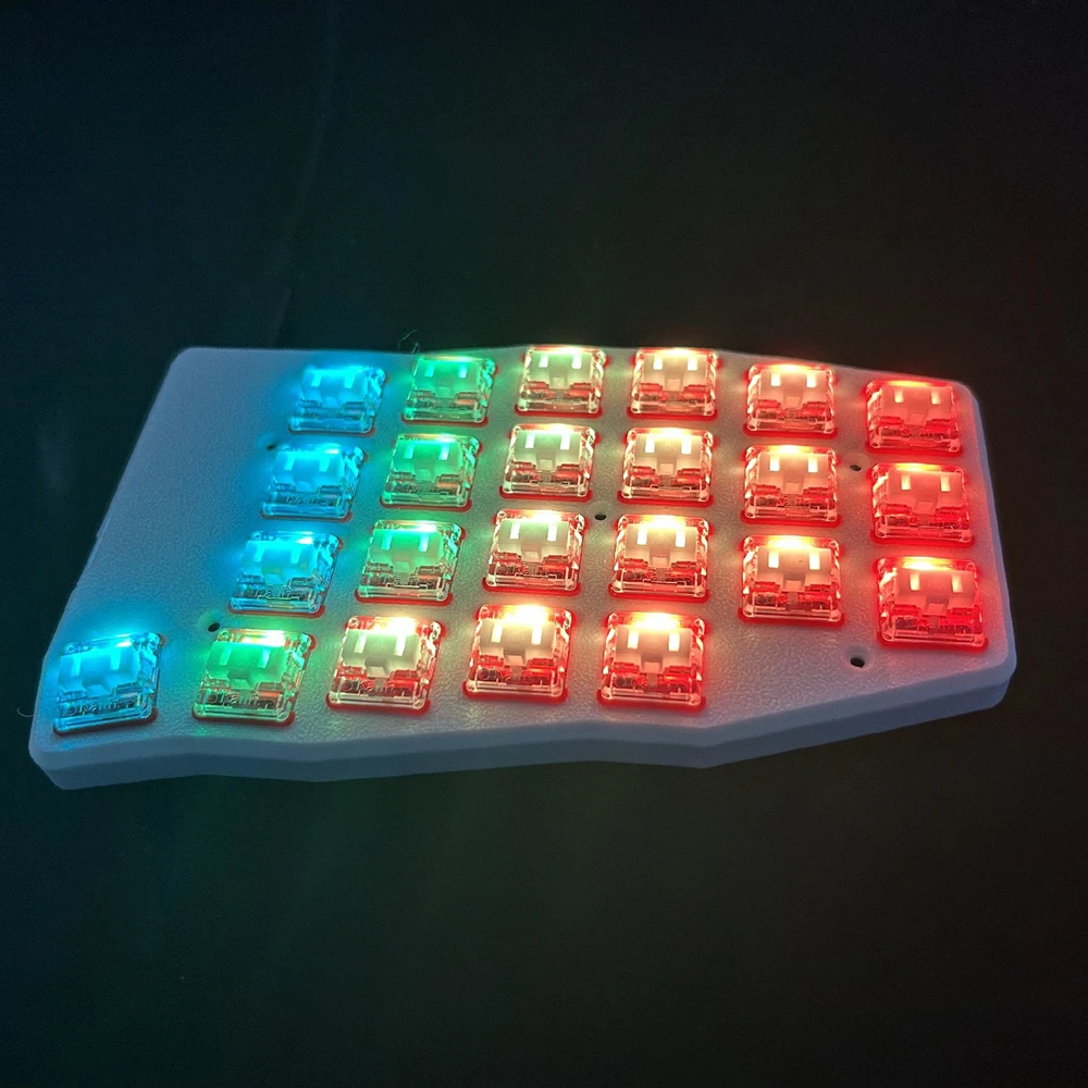 Teclado dividido programable Macro pad DIY Vial configurar firmware QMK 46 teclas intercambiables en caliente interruptor de perfil bajo teclado mecánico - imagen 3