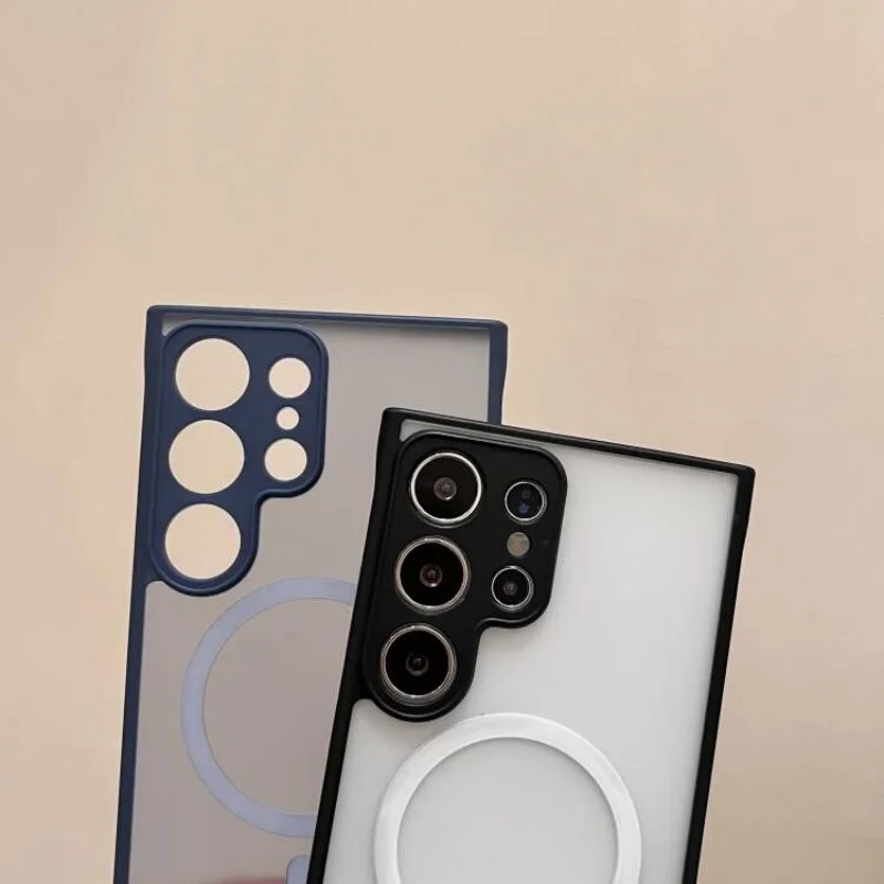 Funda magnética de carga inalámbrica sin marco, translúcida, mate, delgada, para Samsung Galaxy S25 S24 S23 Plus, Ultra dura, a prueba de golpes - imagen 5