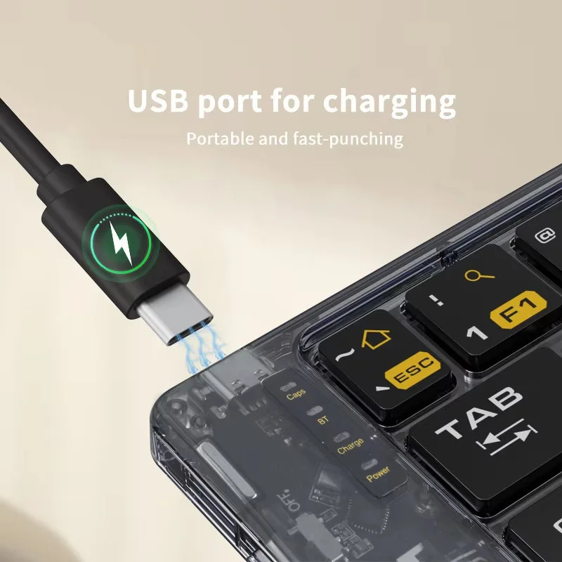 Jomaa teclado inalámbrico plegable transparente teclado Bluetooth con ratón teclado de viaje plegable para ordenador inteligente - imagen 5