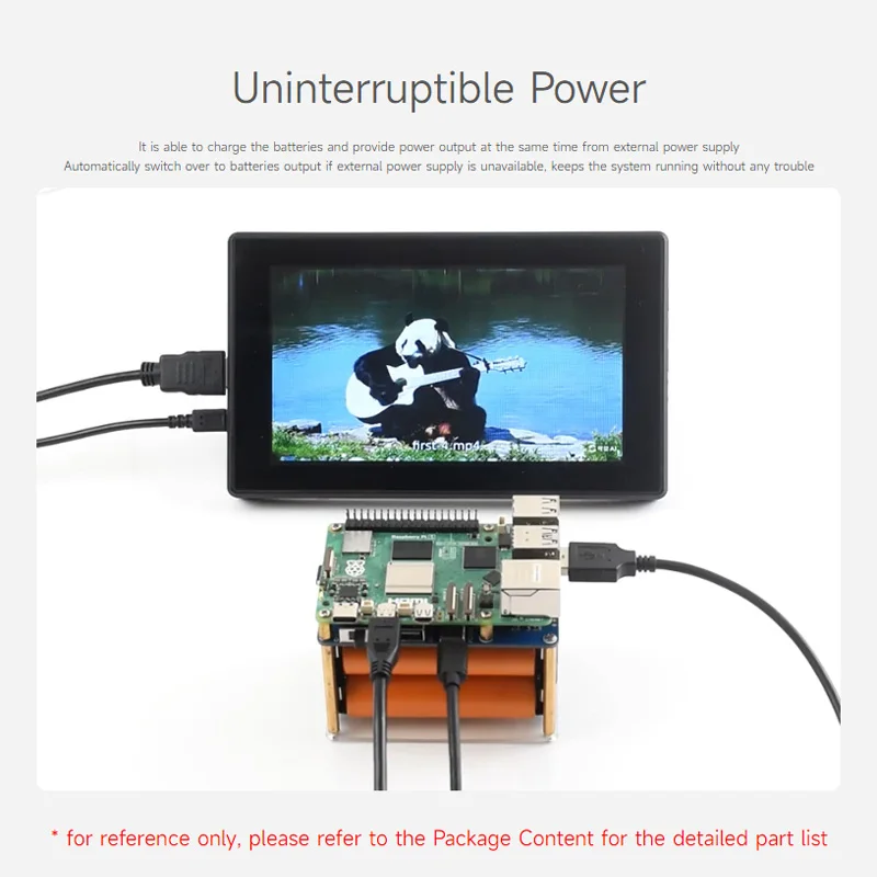 Raspberry Pi 5 UPS HAT (E) 5V 6A Fuente de alimentación ininterrumpida compatible con baterías de 4x21700 Li (no incluidas) Conector de pines Pogo - imagen 2