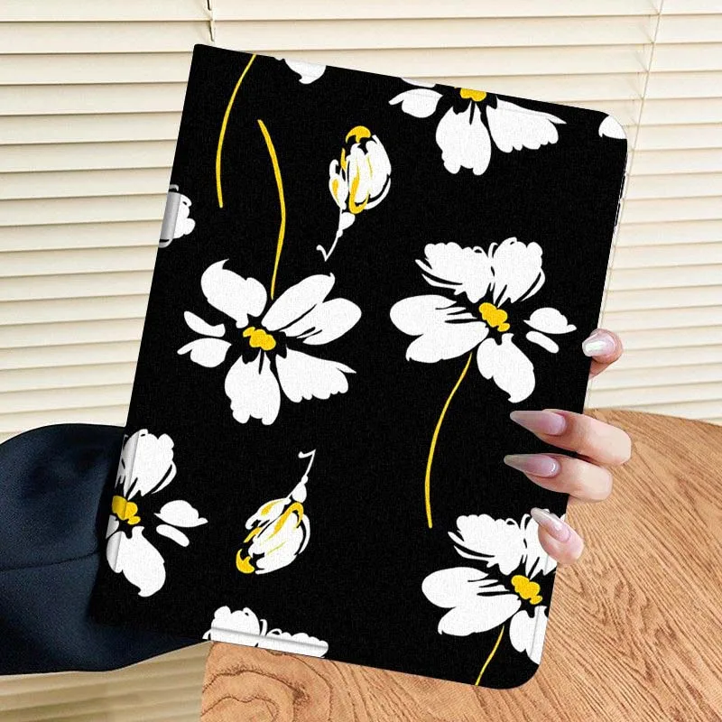 Vintage creativo flor rosa para Samsung Galaxy Tab A A7 A8 A9 A11 S6 S11 10,1 10,4 10,5 pulgadas Lite Plus funda para tableta - imagen 3