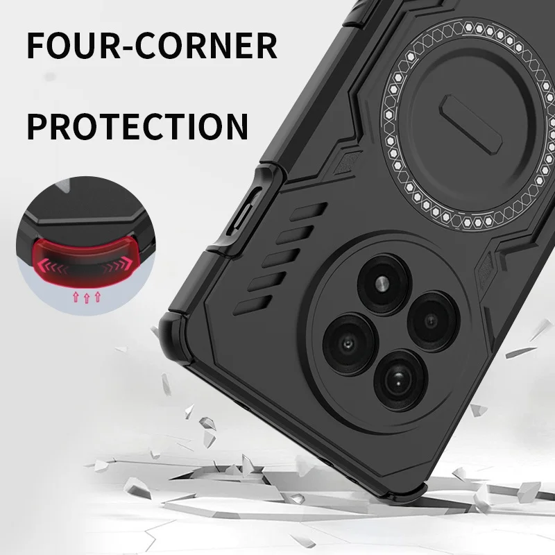 Para Oneplus 13R funda Oneplus 13R Capas parachoques anular atracción magnética adsorción carga inalámbrica Fundas Oneplus 13R - imagen 3