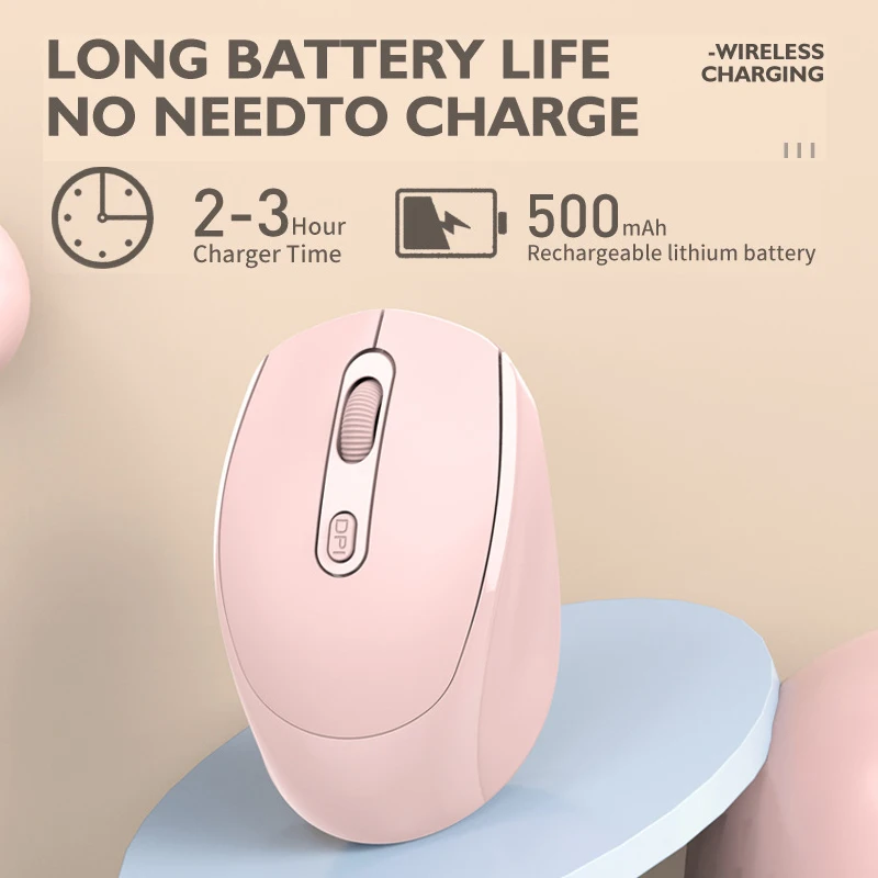 Ratón inalámbrico con batería para Gamer, modos duales, compatible con Bluetooth, 2,4G, USB, silencioso, para portátil, tableta, Macbook Mause - imagen 4