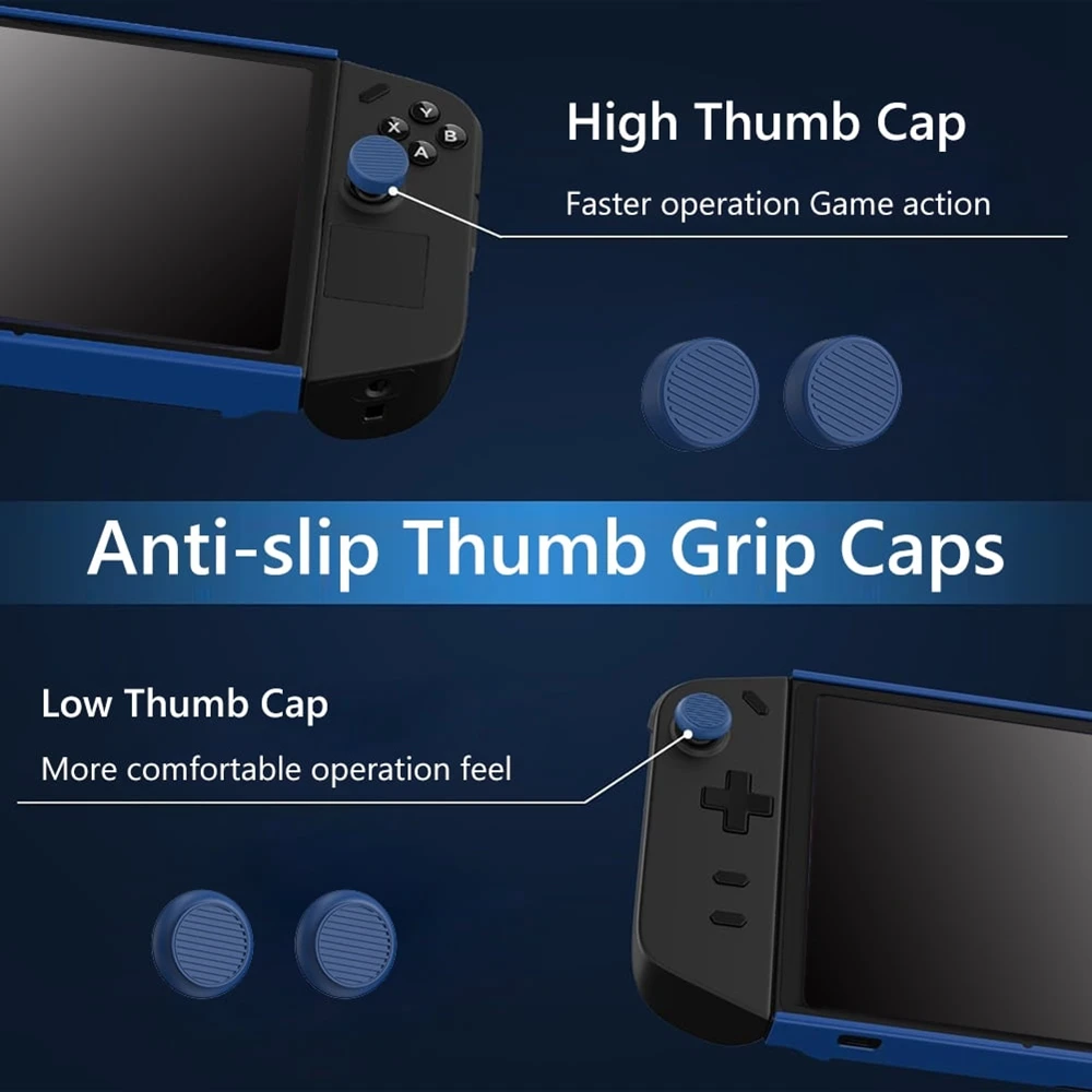 Funda protectora de silicona para consola de juegos Lenovo Legion Go, funda protectora con 4 tapas de agarre para pulgar, accesorios Legion Go - imagen 3