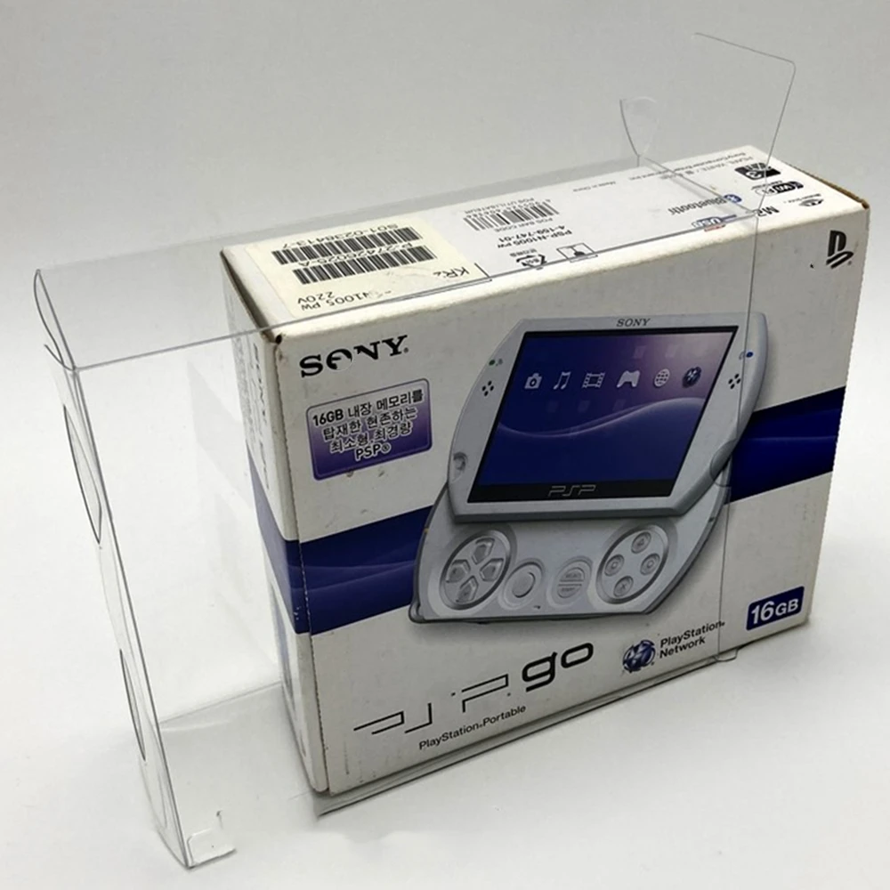Protector de caja transparente para Sony PSP GO, cajas de almacenamiento TEP, carcasa de juego, estuche de exposición transparente para JPN/use