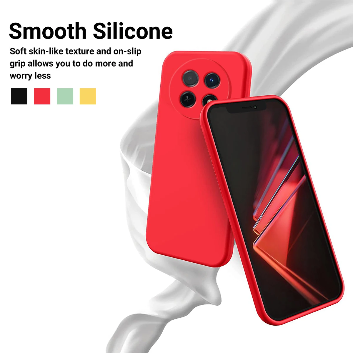 Funda de silicona líquida para Huawei Nova 14i 4G, Funda suave anticaída a prueba de golpes con cordón y sensación de piel para Huawei Nova14i 4G - imagen 2