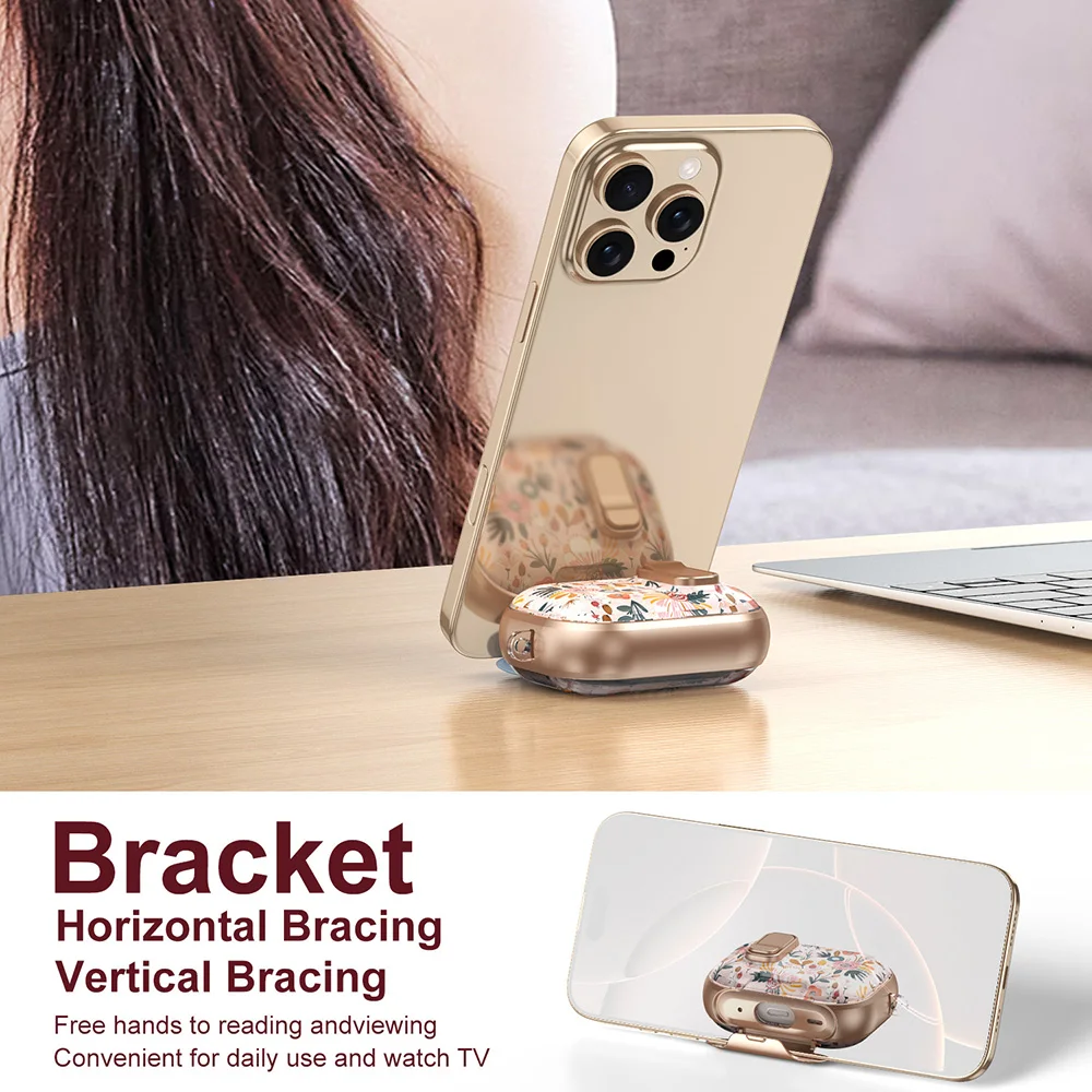 Funda de auriculares pintada de leopardo para AirPods Pro 3, Funda de PC de TPU a prueba de golpes para AirPods 4 Pro 2 Pro3 Pro2, Funda con gancho - imagen 5