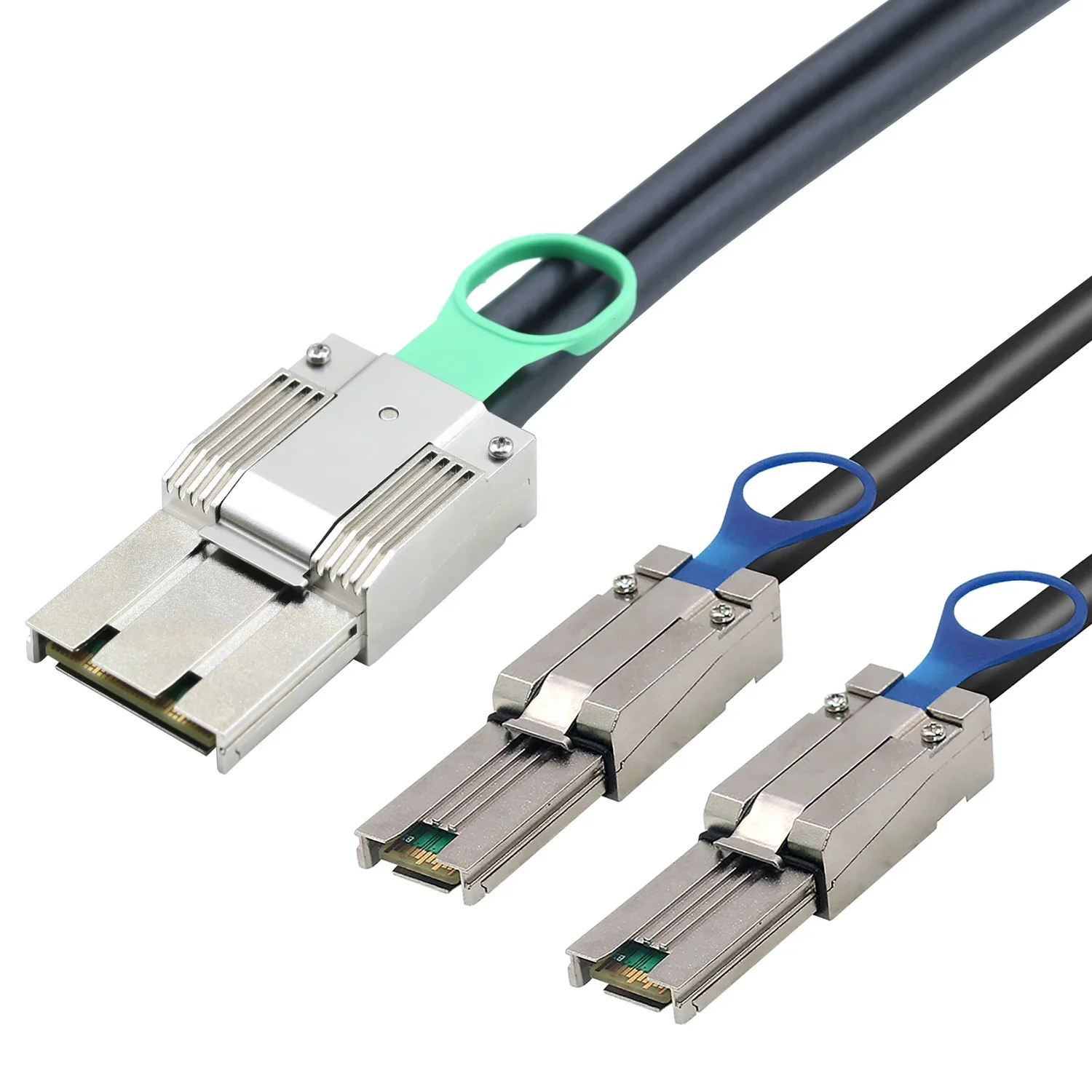 Aleación de Zinc Dual express iPass MINI SAS HD SFF-8088 8X 68P E/S macho de alta velocidad a 2X SFF-8088 26P macho Cable de montaje activo - imagen 2