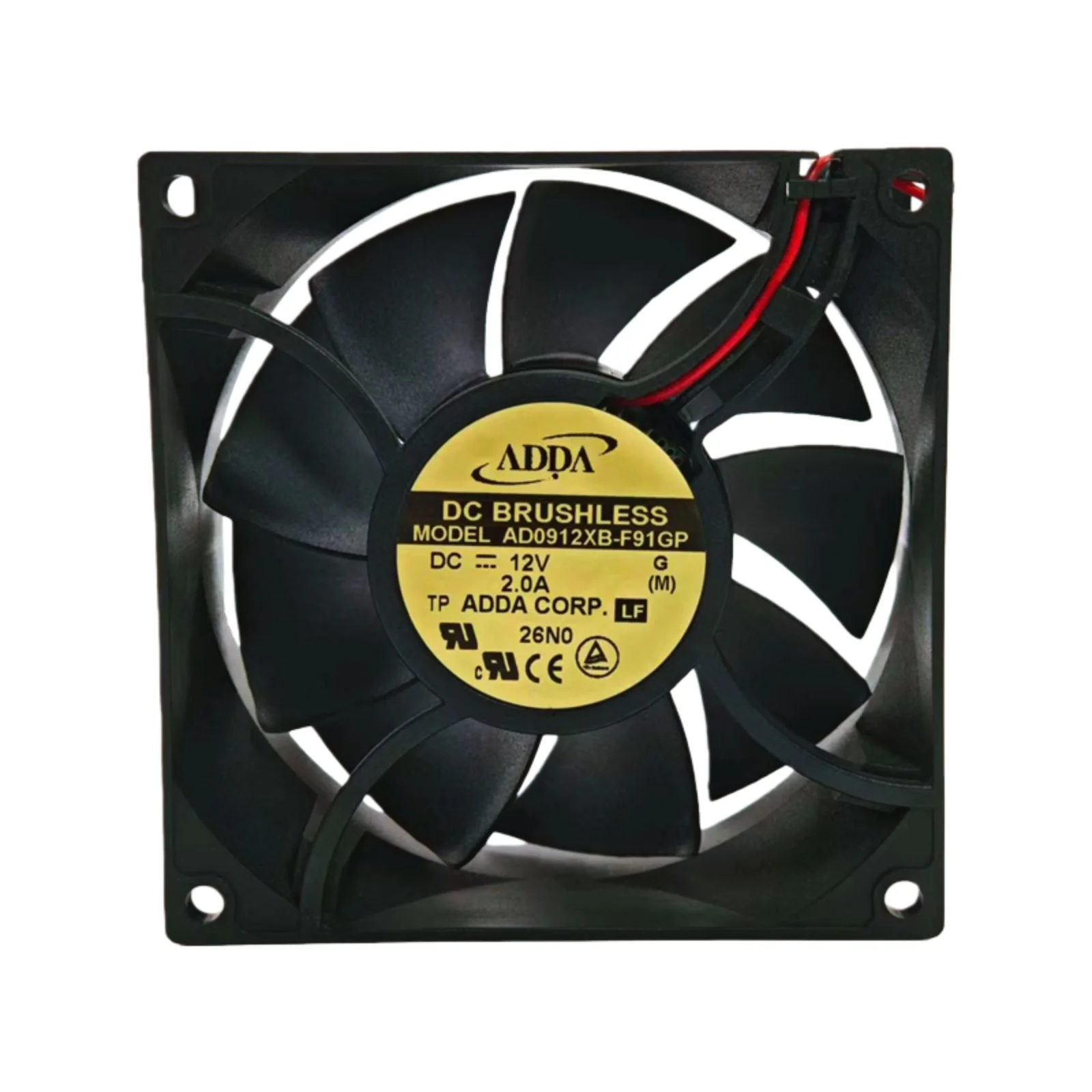 Para ADDA AD0912XB-F91GP DC 12V 2.00A 9238 92x92x38mm ventilador de refrigeración de doble rodamiento de bolas 5400RPM 135CFM ventilador Industrial de alta velocidad