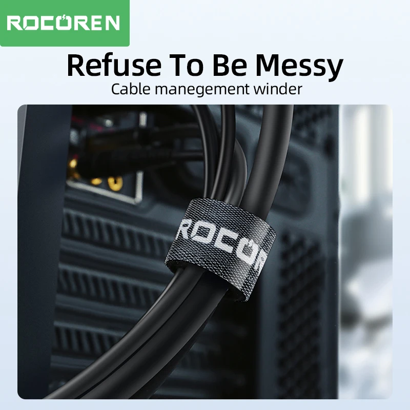 Rocoren-organizador de cables, enrollador de cables USB, Protector de cargador para teléfono, ratón, auriculares, soporte de Cable de protección - imagen 2
