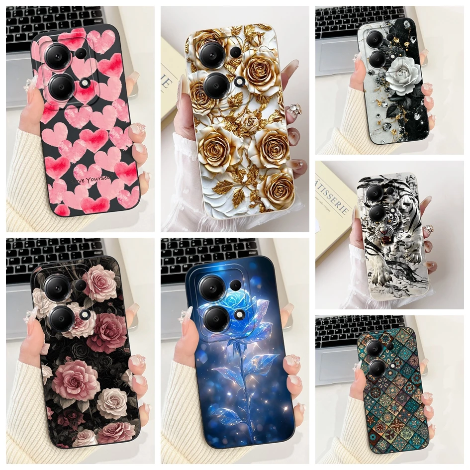 Funda para Xiaomi Redmi Note 13, Funda Note13 Pro, nueva Funda Popular de silicona suave de mármol mate para Redmi Note 13 Pro 4G