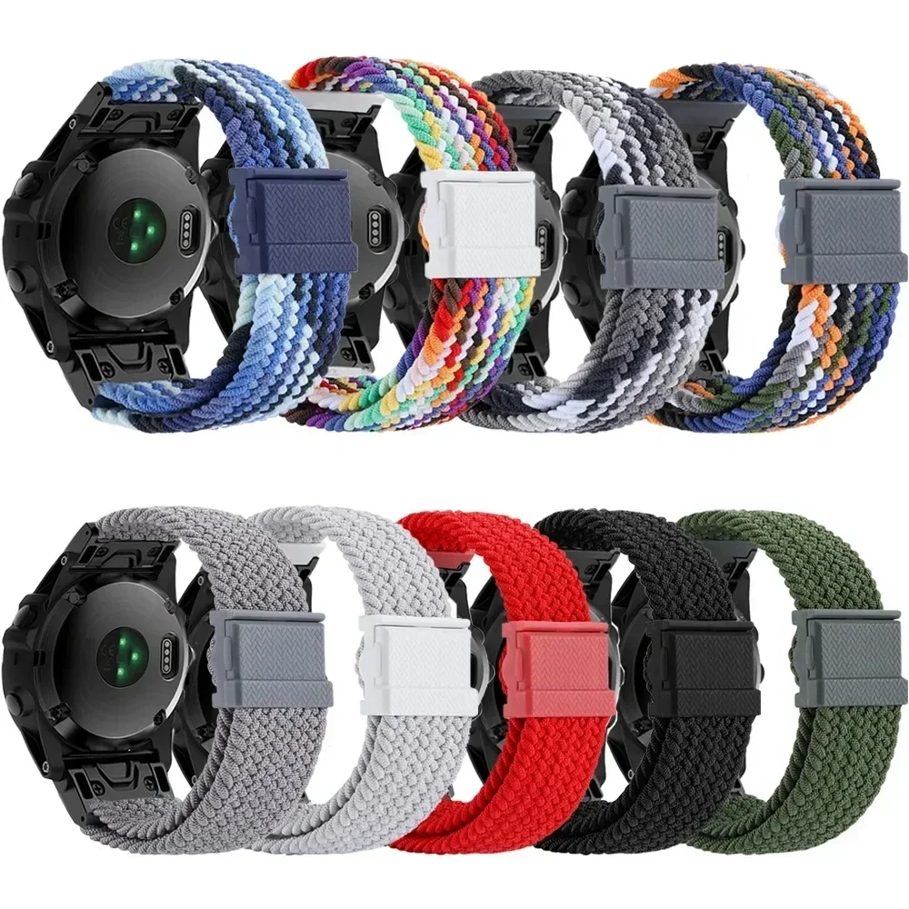 Correa deportiva de nailon ultraligera para reloj, pulsera de 26/22mm para Garmin Fenix 6X 6 Pro 5X 5 Plus 7X 7Pro/Epix 2/Enduro 2/935 965 955 - imagen 3
