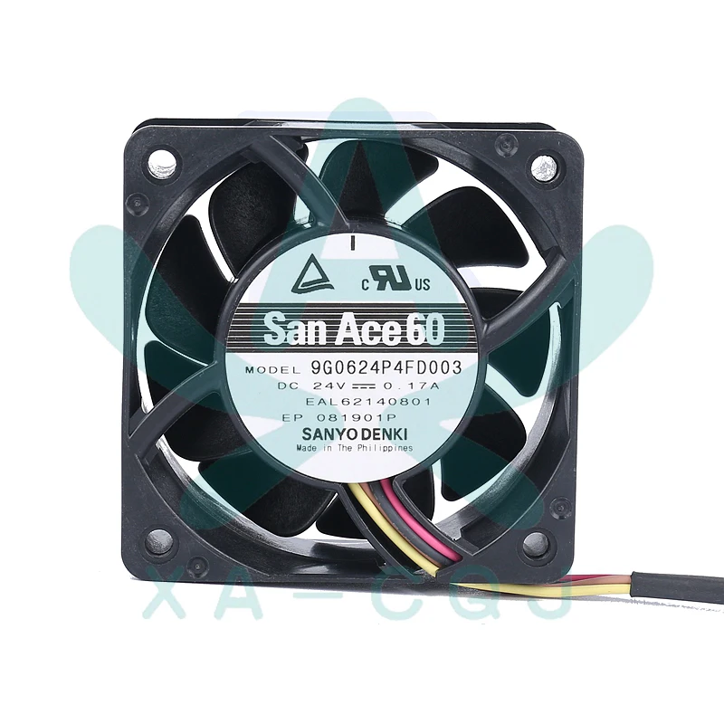Ventilador de refrigeración con convertidor de velocidad, nuevo y original, SanAce60 9G0624P4FD003 6cm 6025 24V 0.17A 4 cables PWM