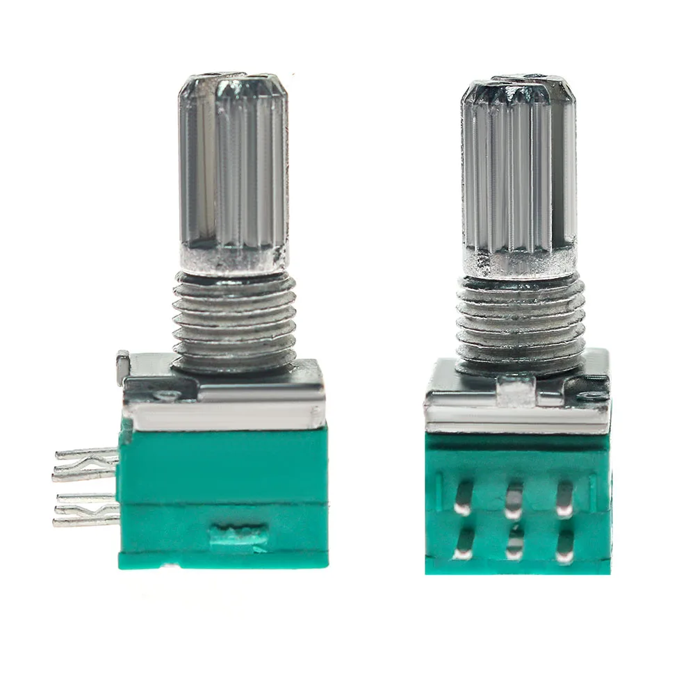 5 uds RK097NS potenciómetro 6Pin B100K B10K B50K eje 15mm amplificador de audio kit de potenciómetros de sellado