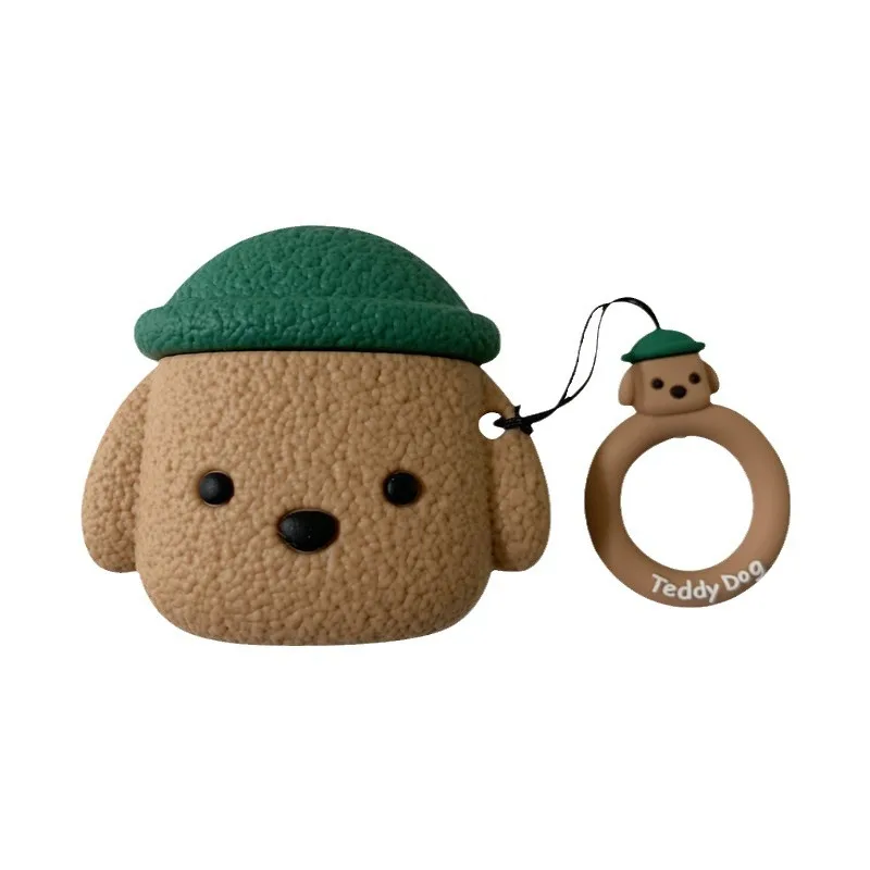 Para funda Airpods Pro 3, funda protectora de silicona con diseño de perro de peluche de dibujos animados 3D para Airpods Pro 2 funda/Airpods 4 3 2 1 - imagen 5