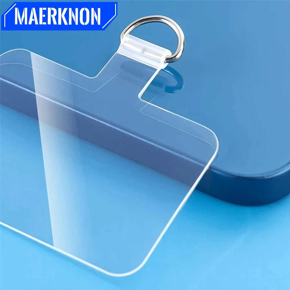 Correa antipérdida transparente para teléfono, cordón Universal de TPU, 1/3/5/10 piezas, agujero para lengüeta, parches para colgar - imagen 2