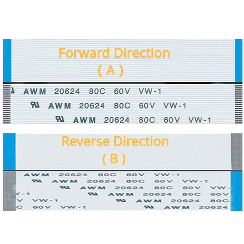 10 Uds Cable plano Flexible FFC FPC AWM 20624 80C 60V VW-1 FFC-0.5MM 4/5/6/8/10/12/14/16/18/20/22/24/26/30/32/34/36/40/45/50/60Pin - imagen 5