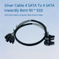 Cable de Datos SATA 4 a 4 en Ángulo de 90° para SSD