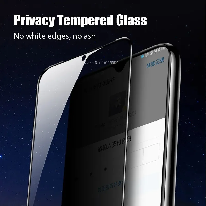 Protector de pantalla antiespía, cristal templado para Xiaomi Poco X3 Pro M3 F3, Redmi Note 10 9 8 Pro 10s 9s 8T 8 7 9A 9 9C 9T - imagen 3