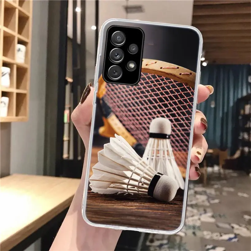 Funda de teléfono de silicona deportiva de bádminton para Samsung Galaxy A52 A51 A50S A42 A32 A22 A12 A02S A30S A20S A10S A41 A31 A21S A40 A30 A70 - imagen 2