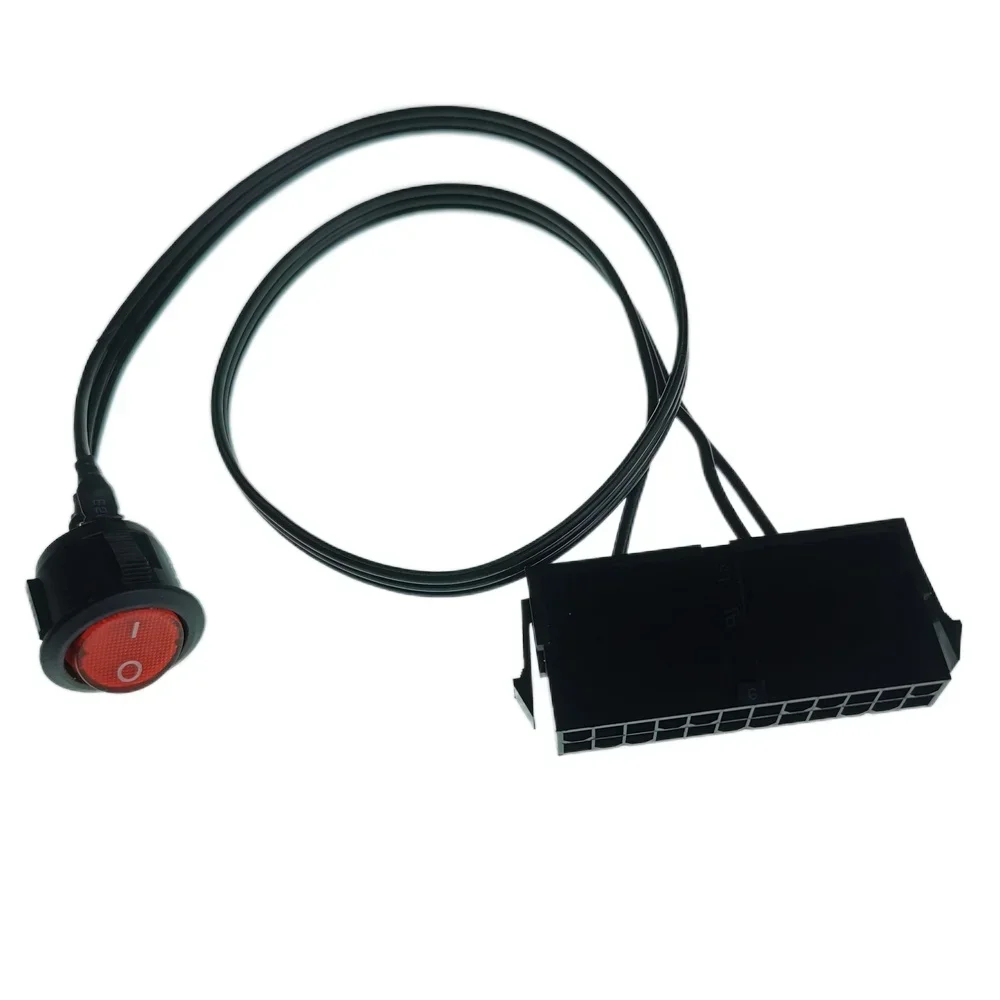 Cable Alimentación ATX 24 Pines con Botón Power LED 50cm