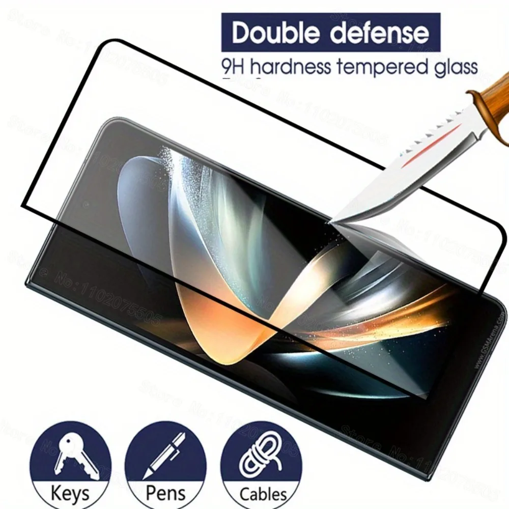 Película protectora 8 en 1 + protector de lente de cámara, para Samsung Galaxy Z Fold 4 5/Z Fold 6/Z Fold 7, alta claridad, antihuellas - imagen 3