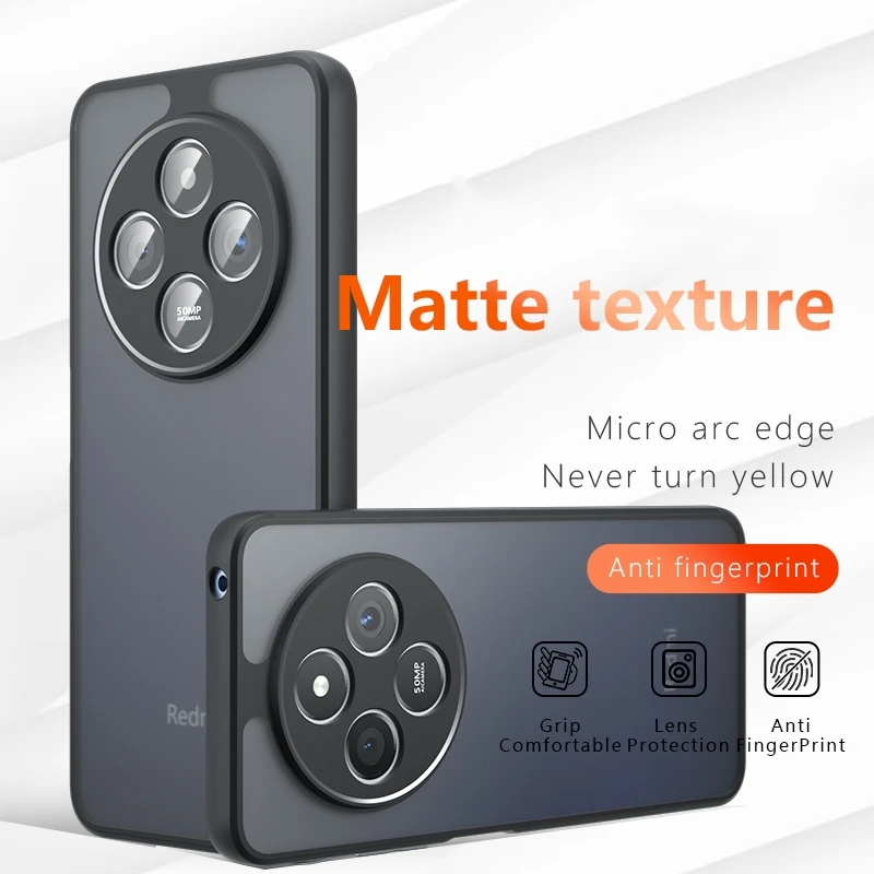 Para Redmi A4 funda Xiaomi Redmi A4 Capas armadura a prueba de golpes teléfono parachoques trasero transparente mate esmerilado Fundas Redmi A4 A 4 - imagen 4