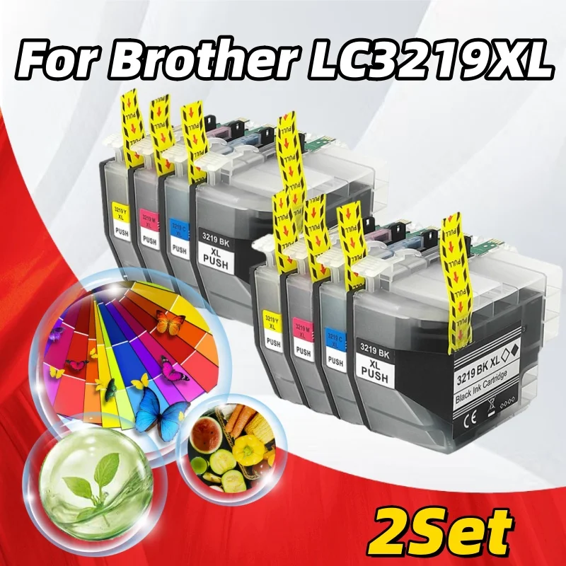 Juego de 2 cartuchos de tinta LC3219XL compatibles con Brother MFC J5330DW J5335DW J5730DW J5930DW impresora J6530DW J6930DW J6935DW